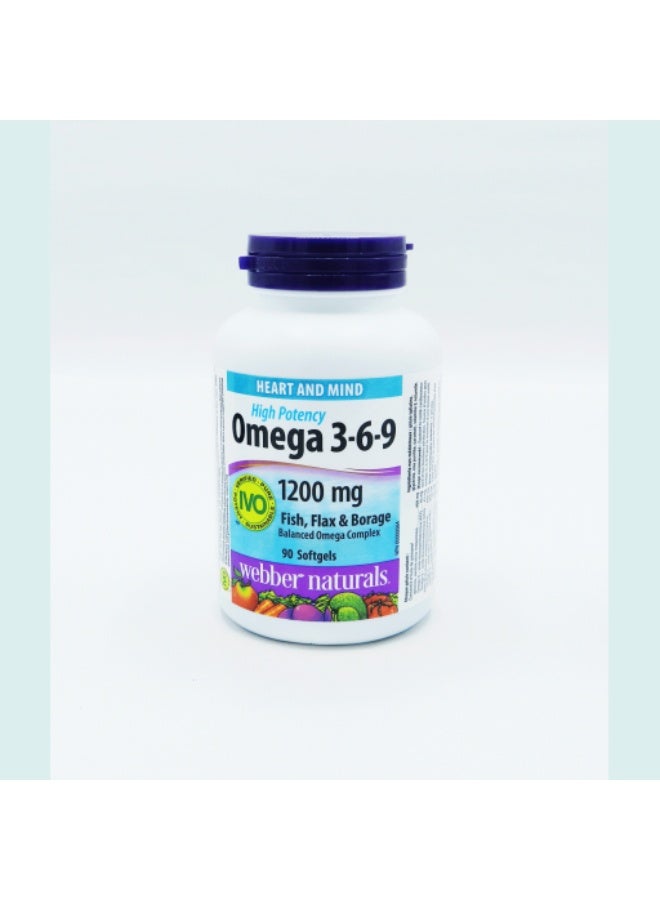 WEBBER OMEGA 3 6 9 1200MG HIGH POTENCY 90S SOFTGELS - Image 3